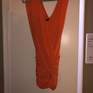 Bcbg orange peach dress
